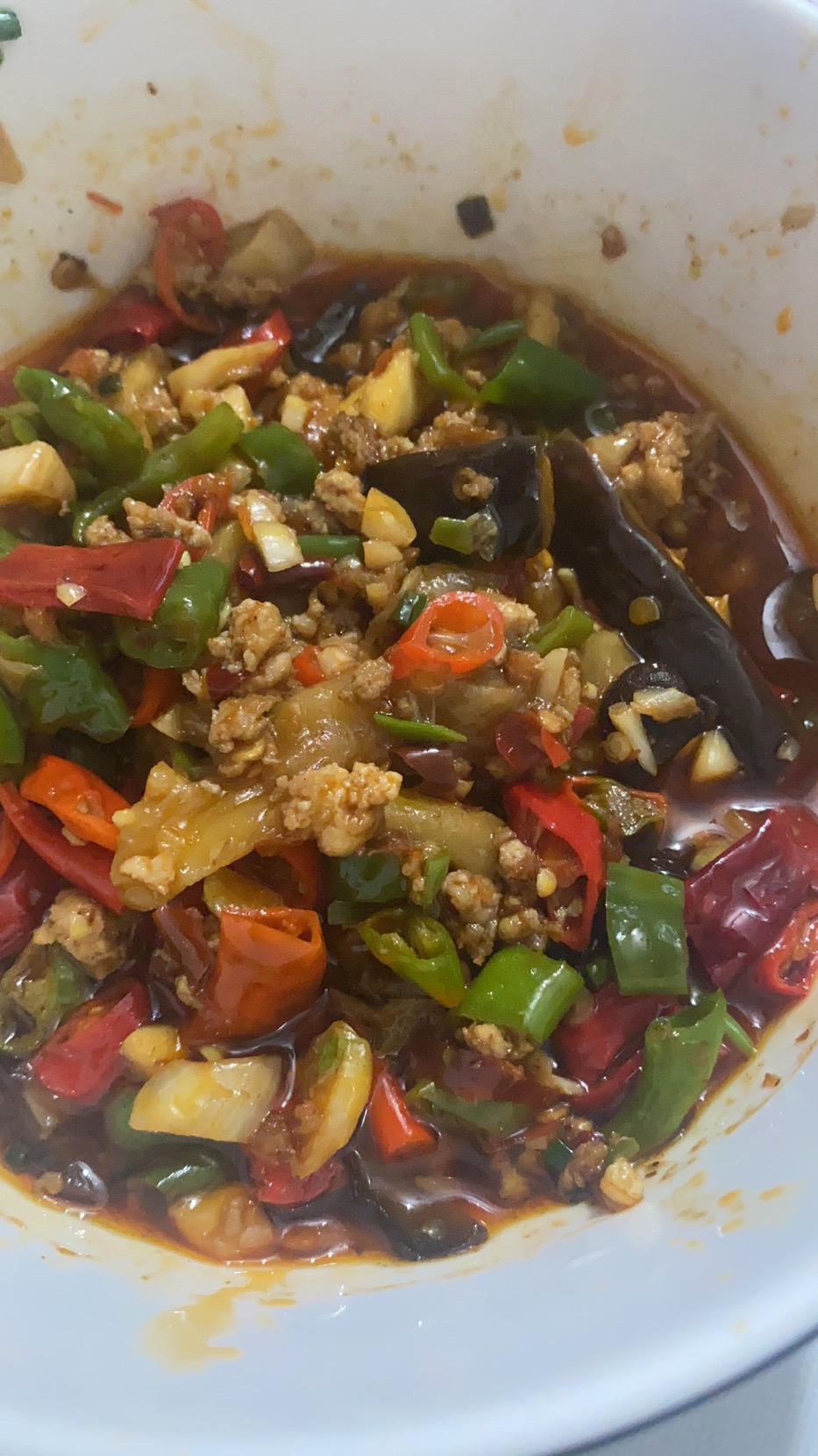 红烧肉沫茄子