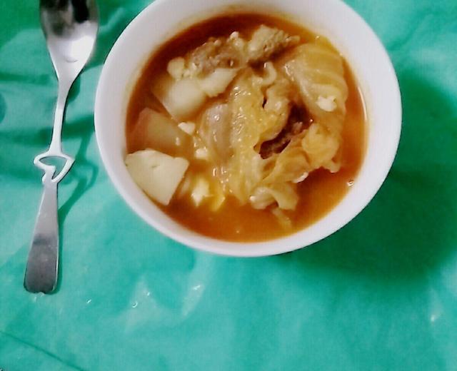 韩式泡菜五花肉豆腐汤的做法