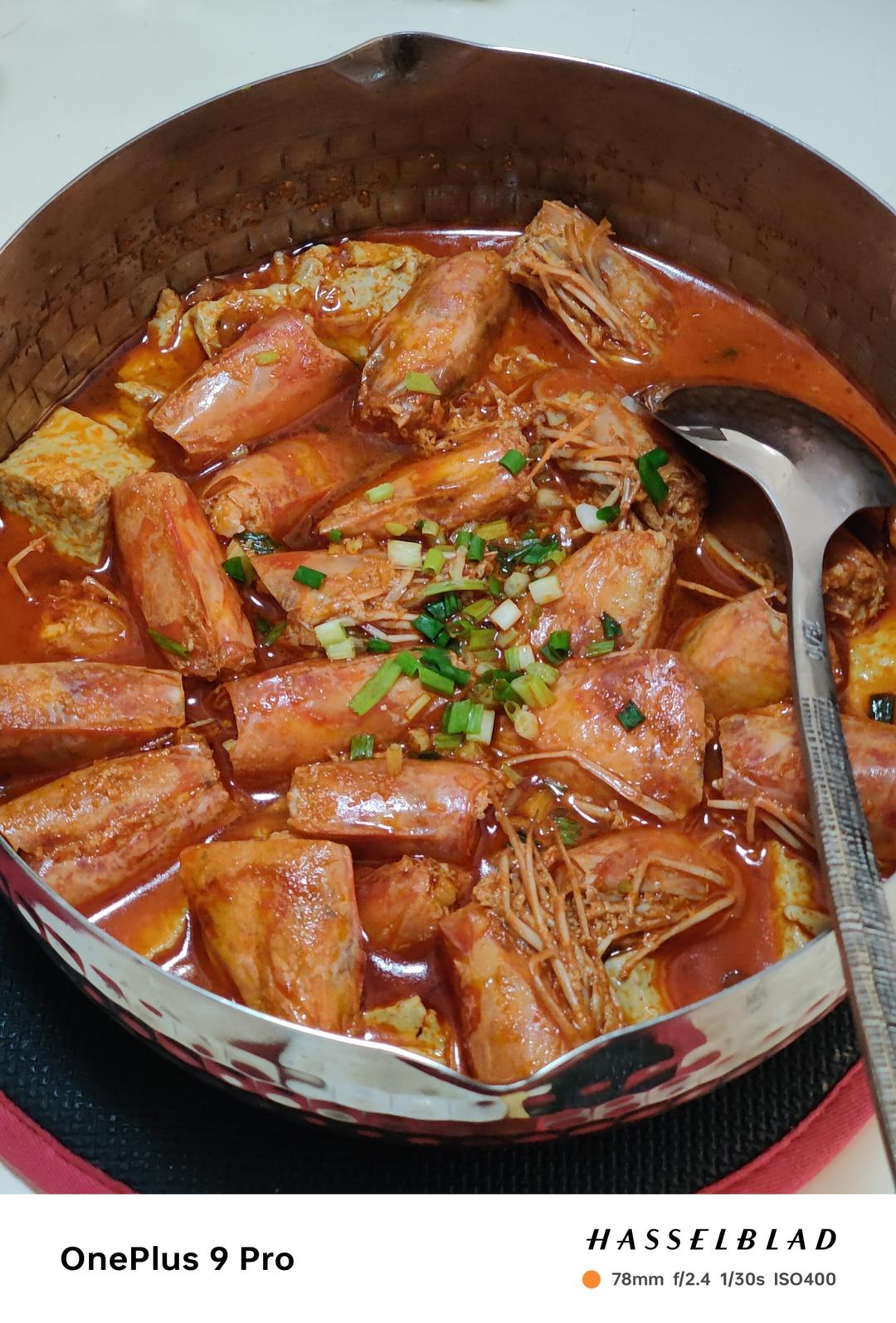 虾头豆腐汤