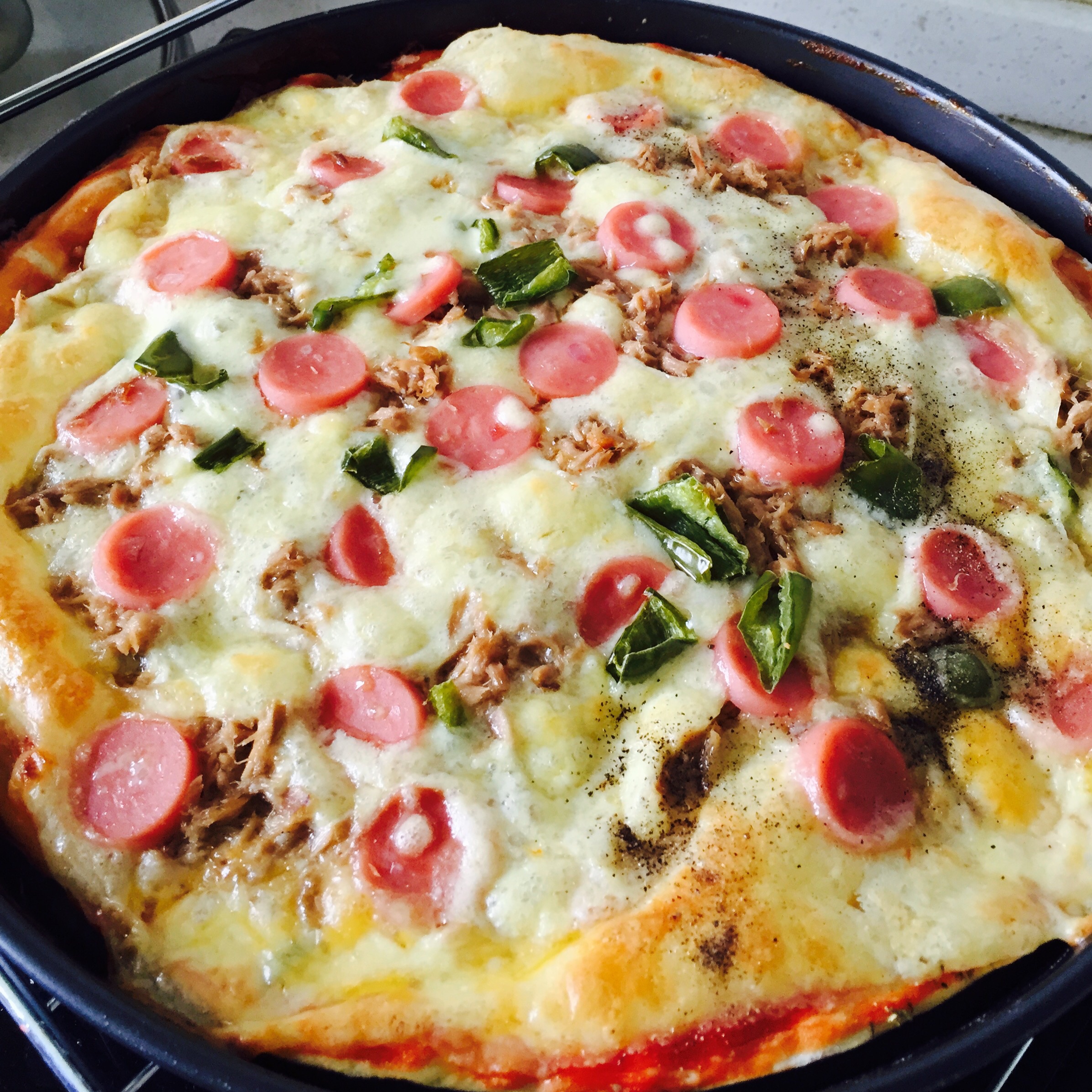 金枪鱼火腿pizza