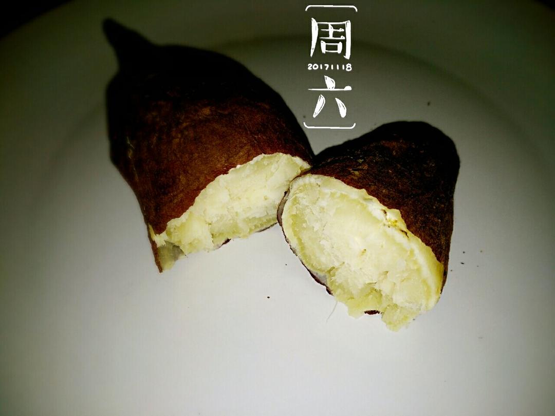 路边摊的流油烤红薯，微波炉也能做