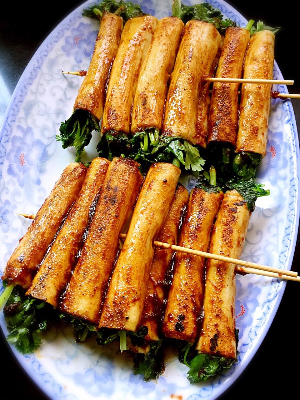 c宁宁妈y做的煎豆皮卷