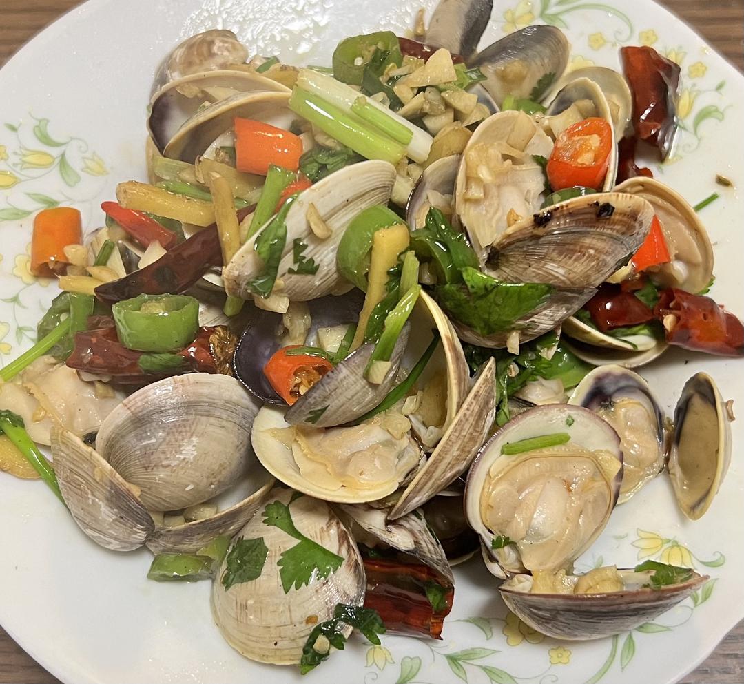 爆炒文蛤的做法