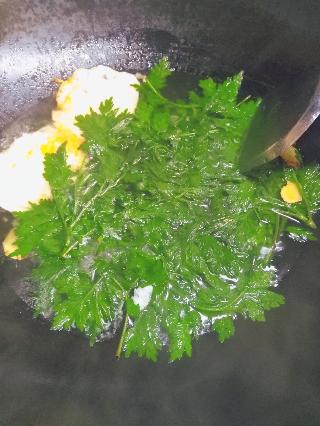 艾叶鸡蛋汤的做法