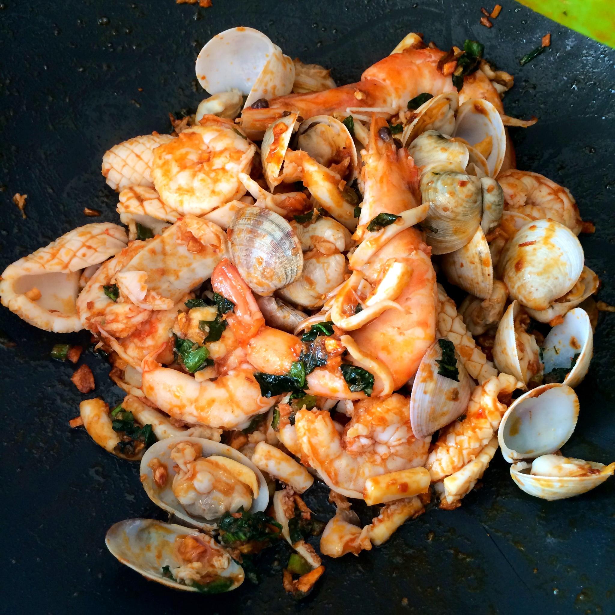 泰式红咖喱海鲜意面的做法 步骤11