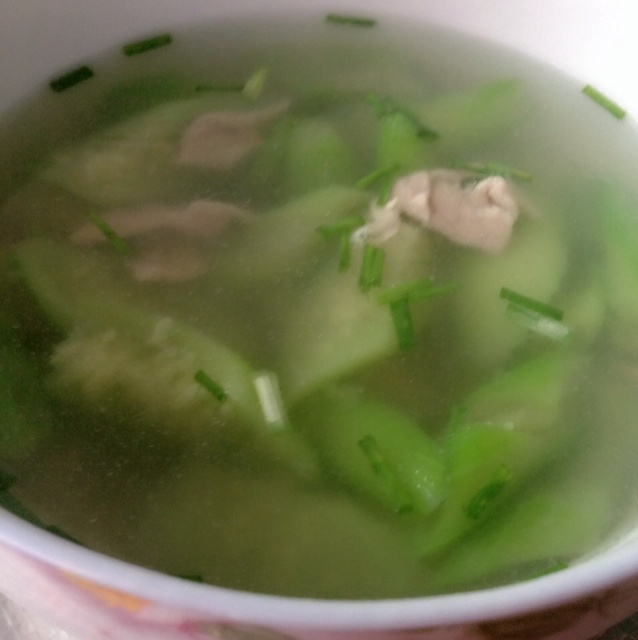 丝瓜肉片汤