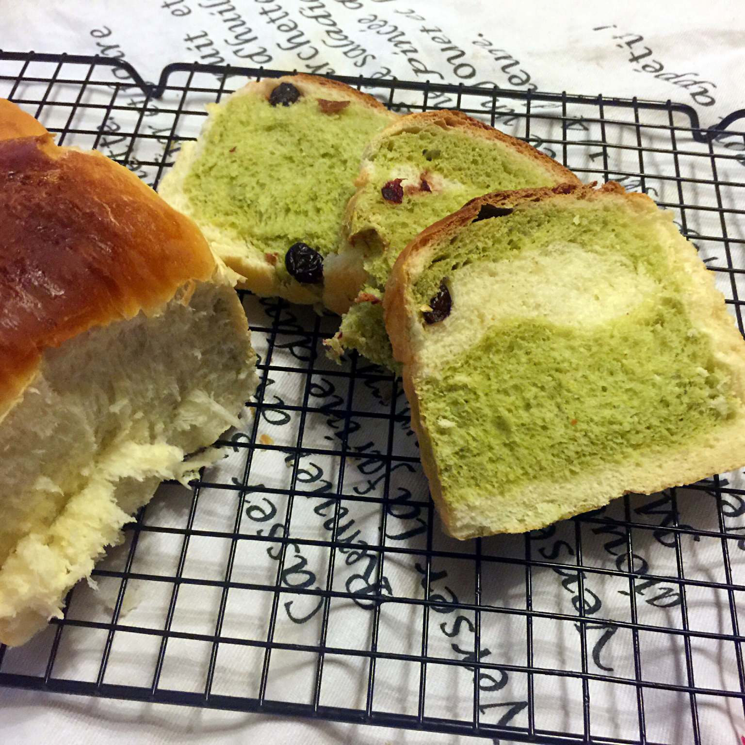 抹茶蜜豆吐司