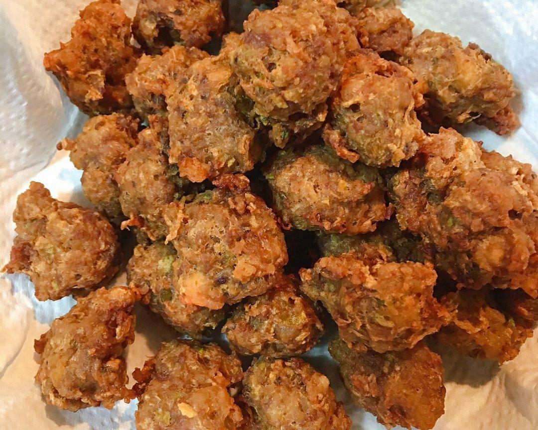 和月香做的汉美驰破壁机焦炸莲藕肉丸子