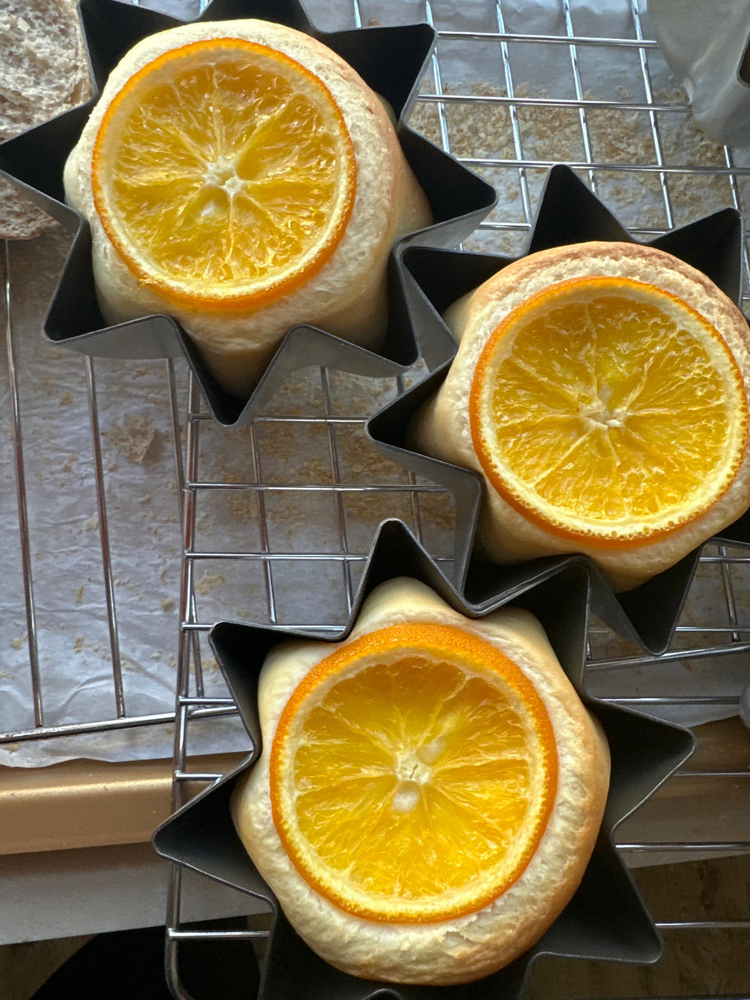 🍊香橙乳酪🌟星星面包｜高颜值｜清新柑橘