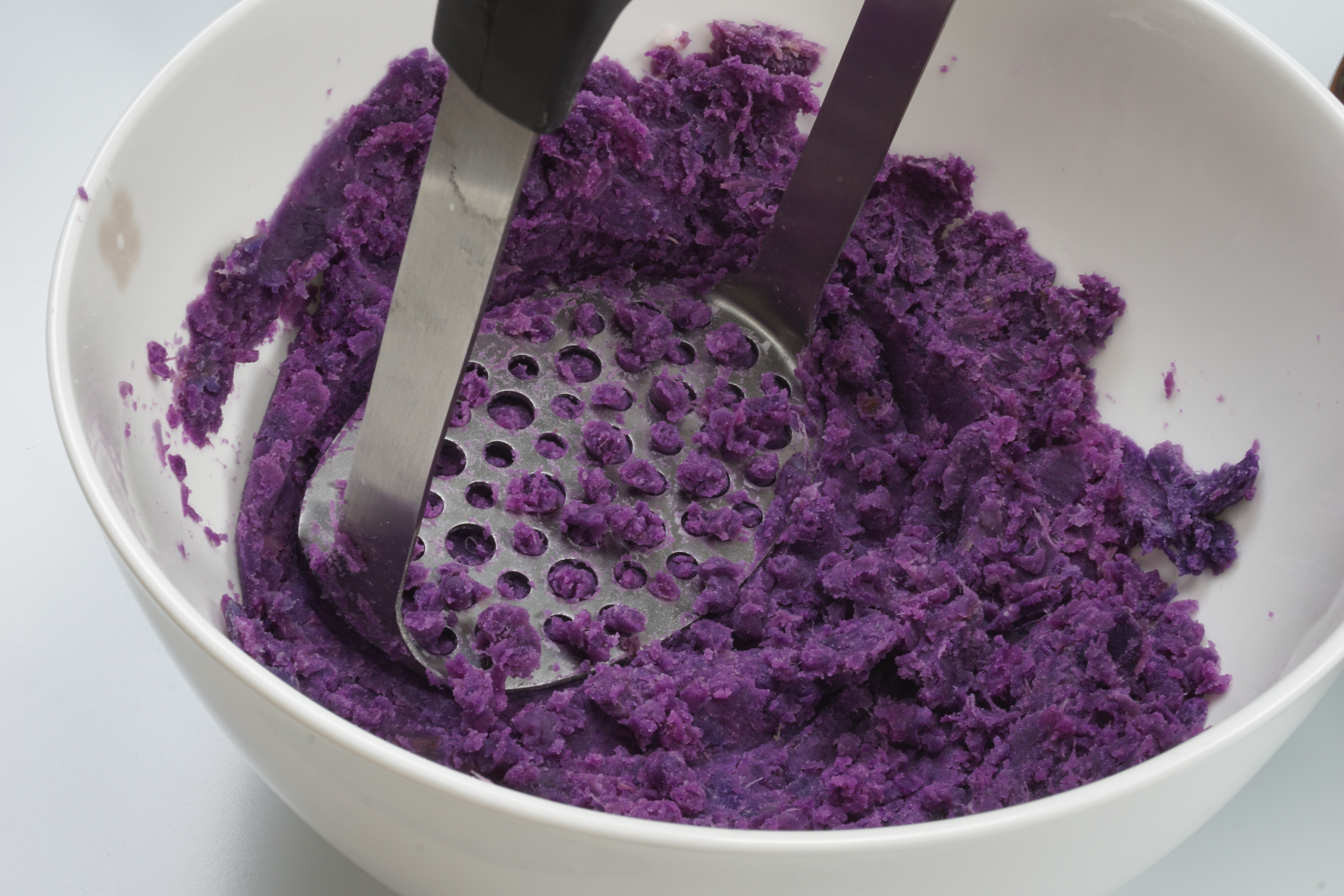 紫薯山药桂花糕（多图）的做法 步骤3