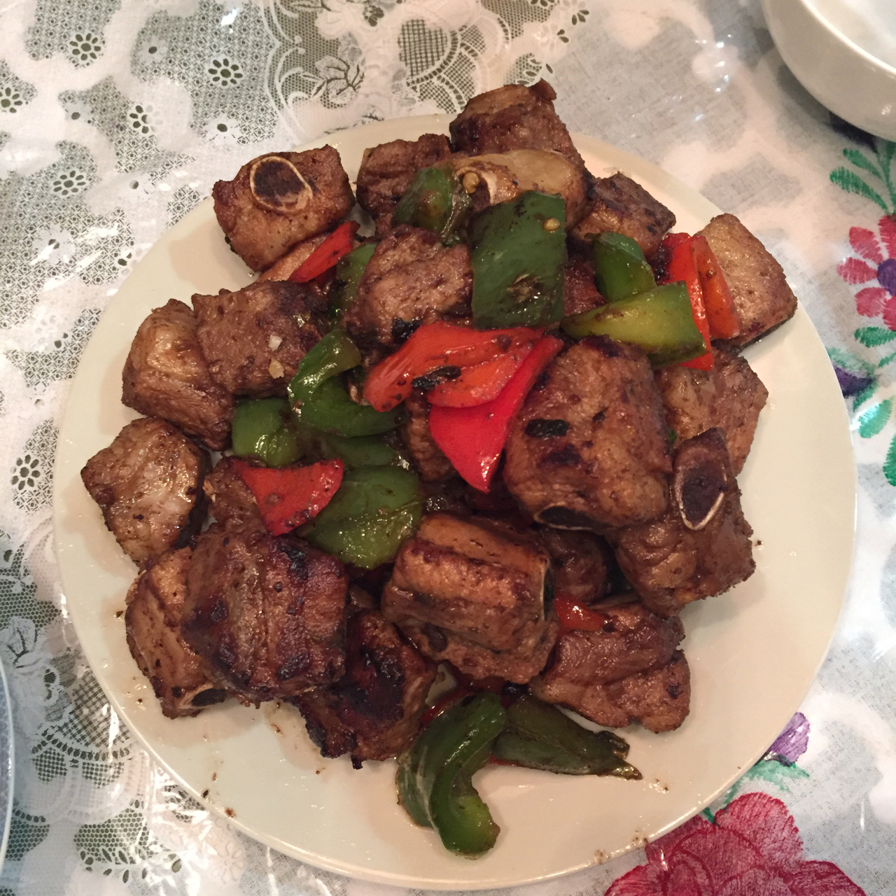 双椒煎排骨
