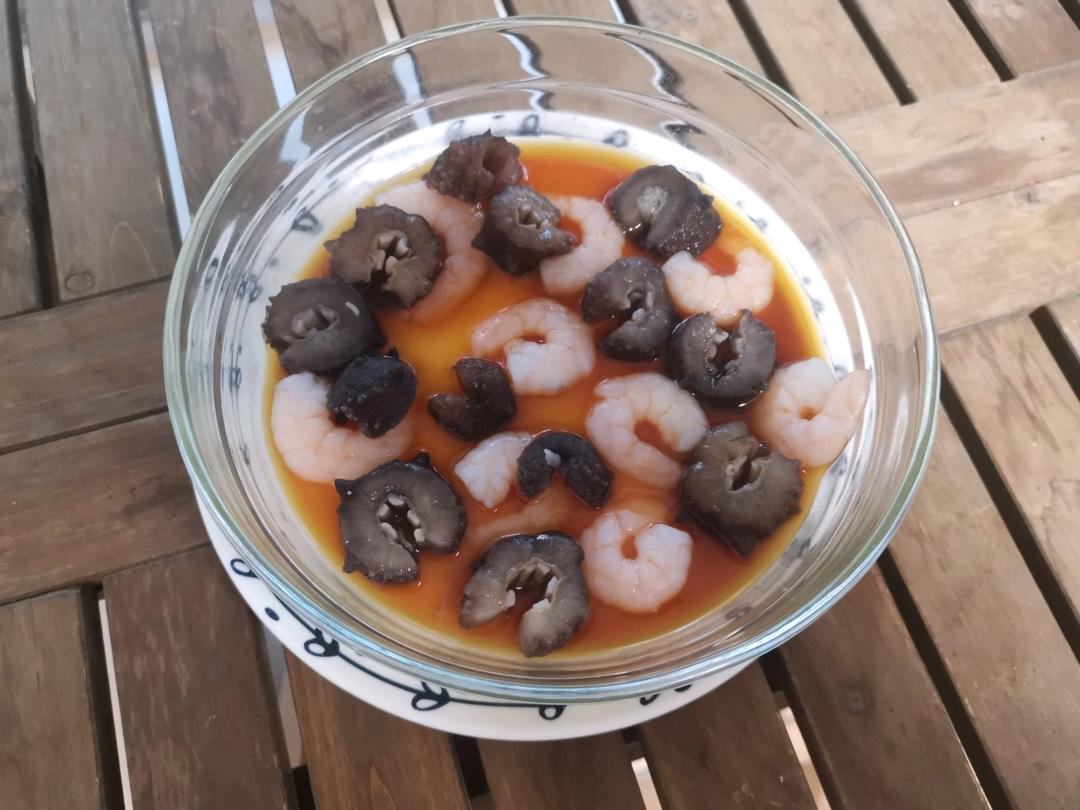 爽滑可口、巨嫩无比duang ~duang~duang的「虾仁蒸蛋」