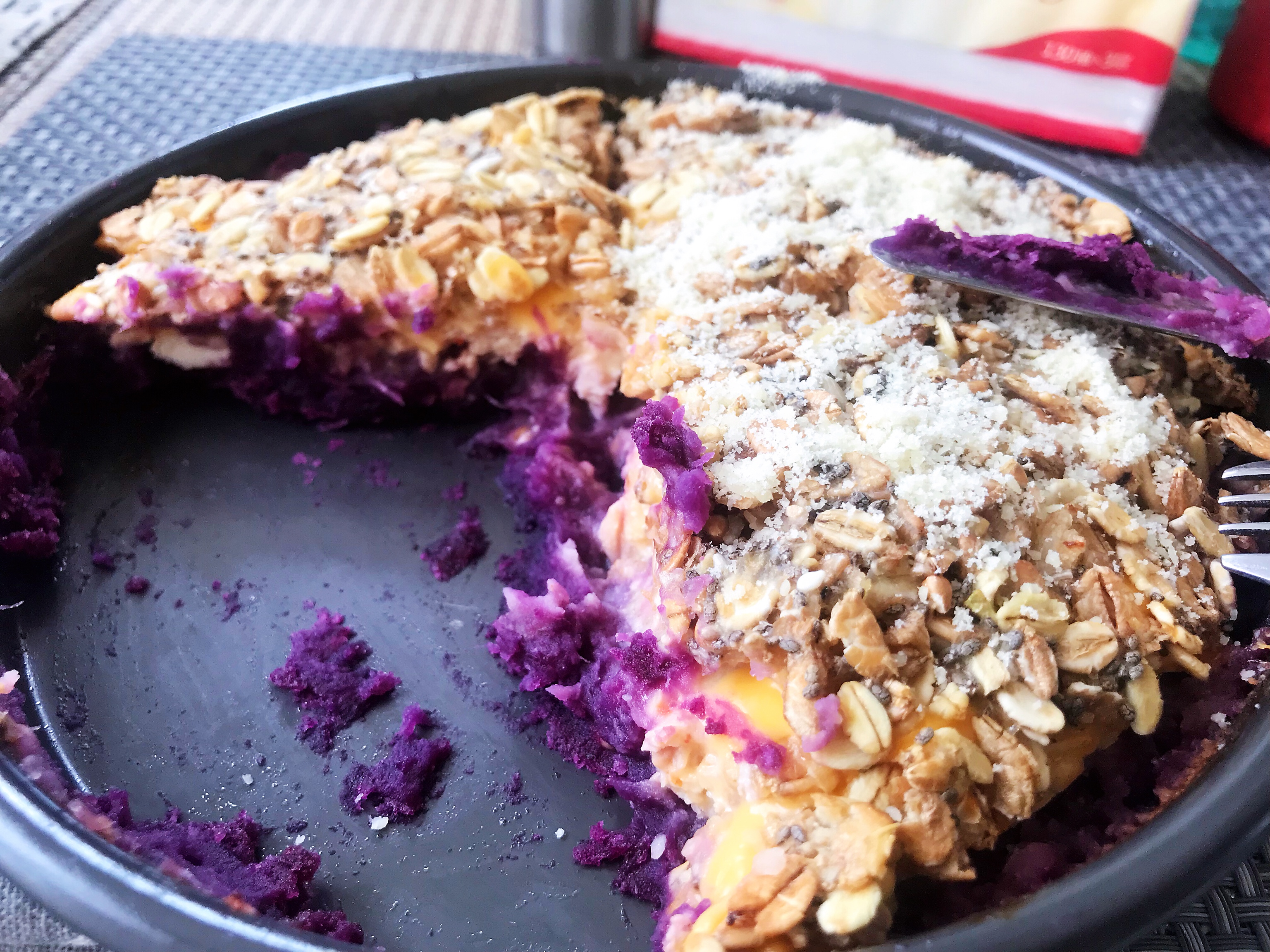健身餐-紫薯鸡胸燕麦披萨的做法