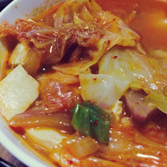 辣白菜豆腐汤