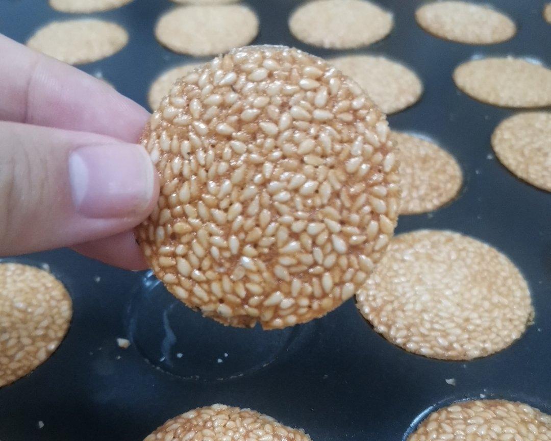 芝麻薄脆，又香又脆，追剧好搭档的做法 步骤12