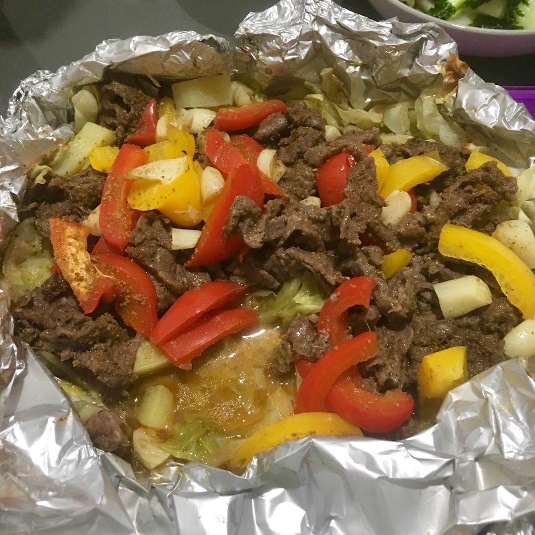 yumimimi做的烤箱做嫩牛肉锡纸牛肉