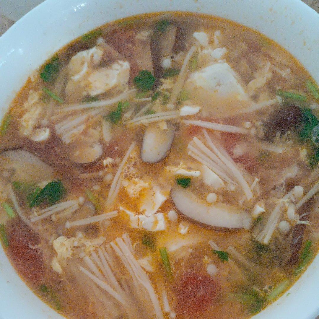 番茄豆腐三鲜汤