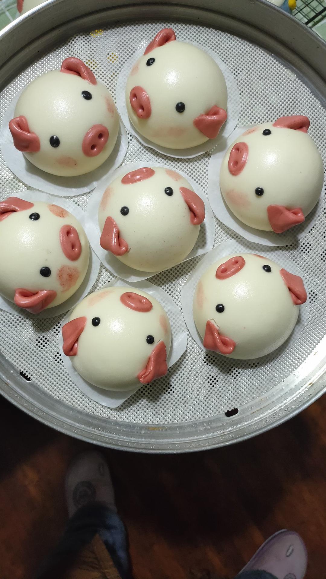 🐷小猪奶黄包（卡通包子）