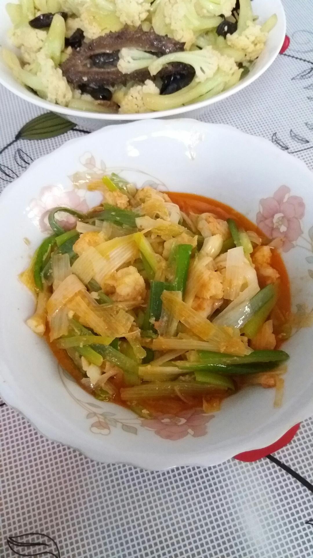 葱爆虾球【外婆养生菜】的做法