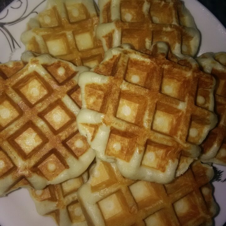 暄妈厨房做的酵母华夫饼