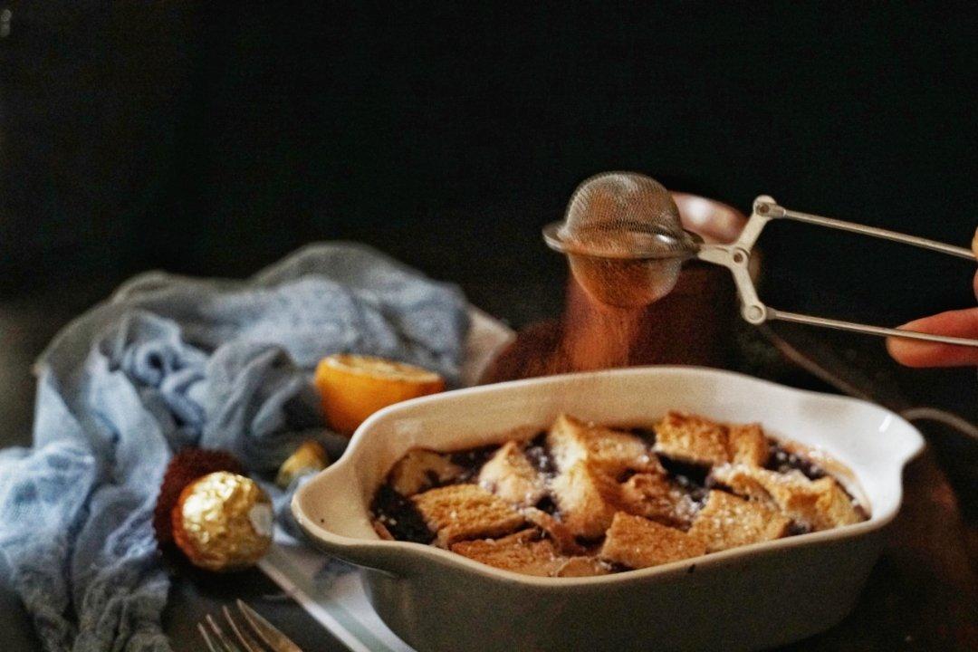 无糖巧克力香蕉焗面包布丁【健康一锅端】