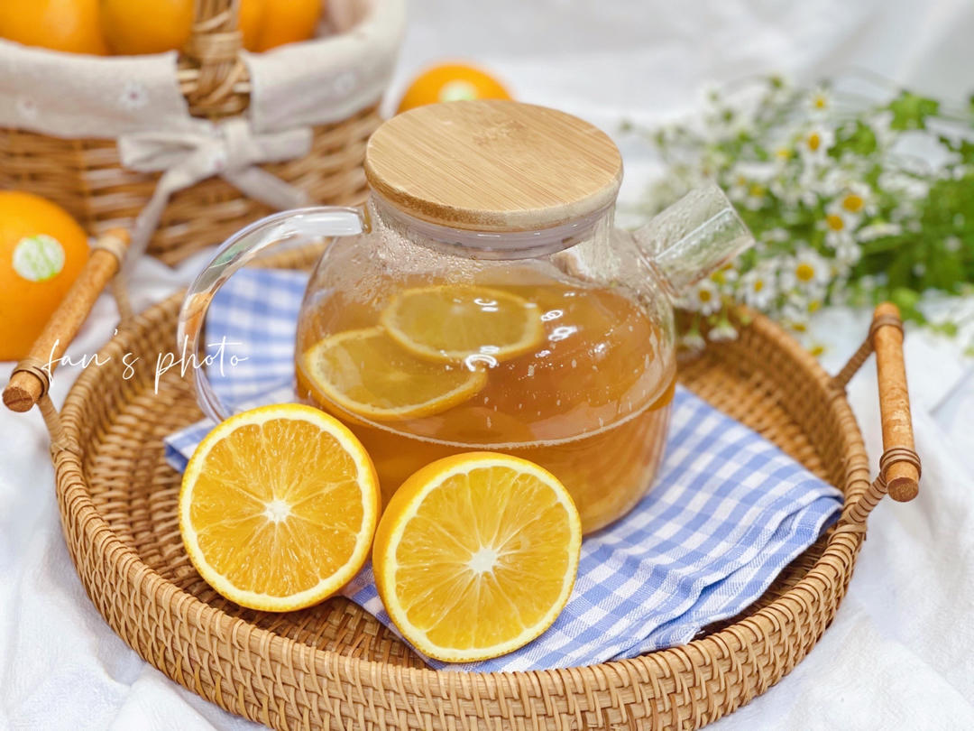 热橙子茶✨酸酸甜甜的冬日治愈系小清新饮品🍹