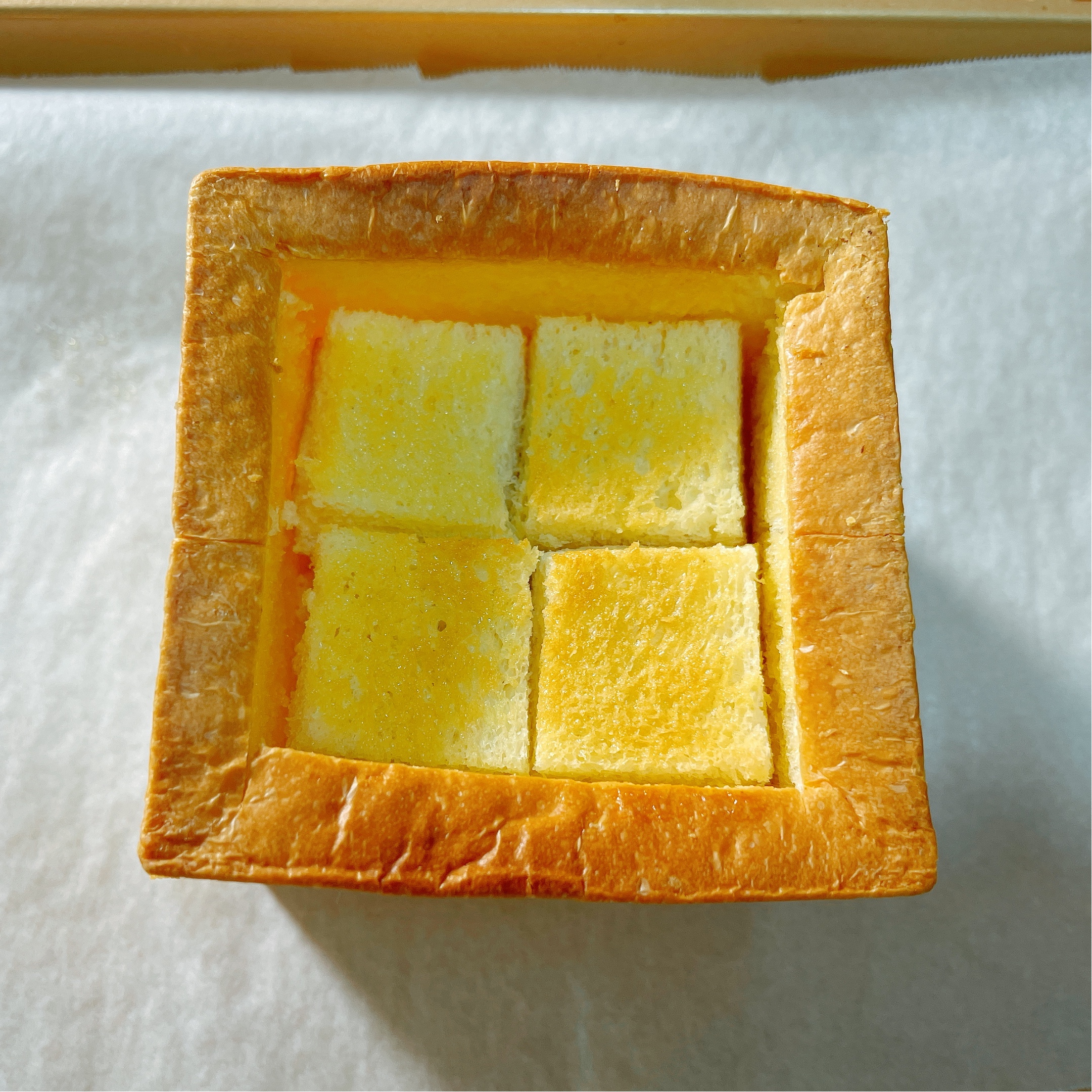 【樉樉的小厨房】复刻港式蜂蜜黄油厚多士 冰激凌吐司盒子的做法 步骤13