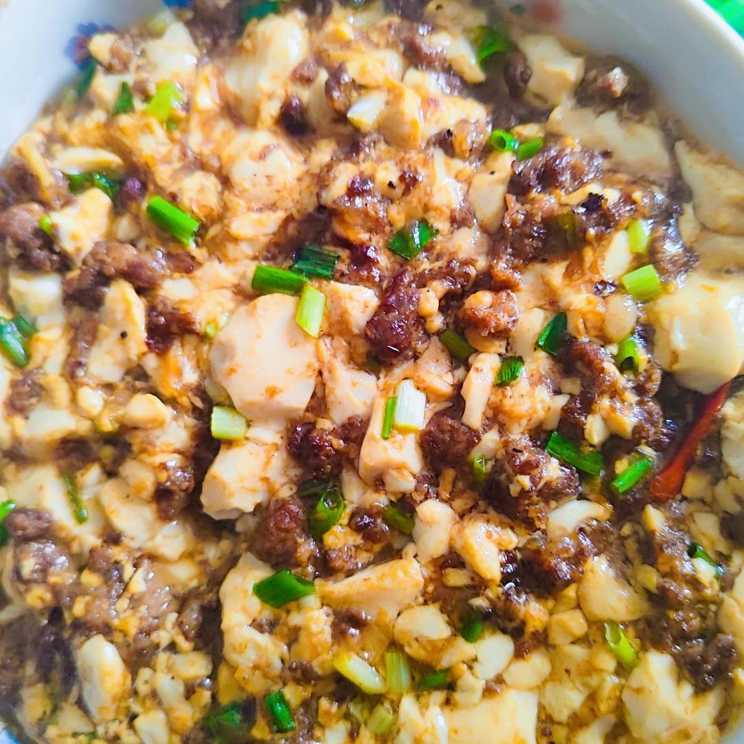 牛肉末烧豆腐