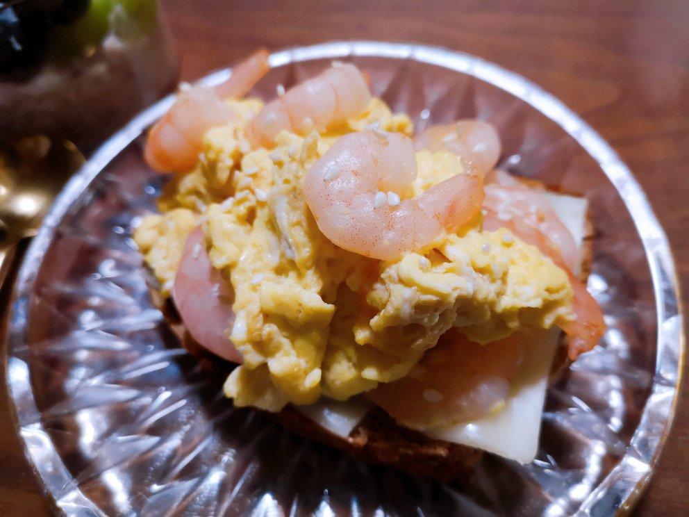 和风海苔虾滑蛋三明治【健康一手握】