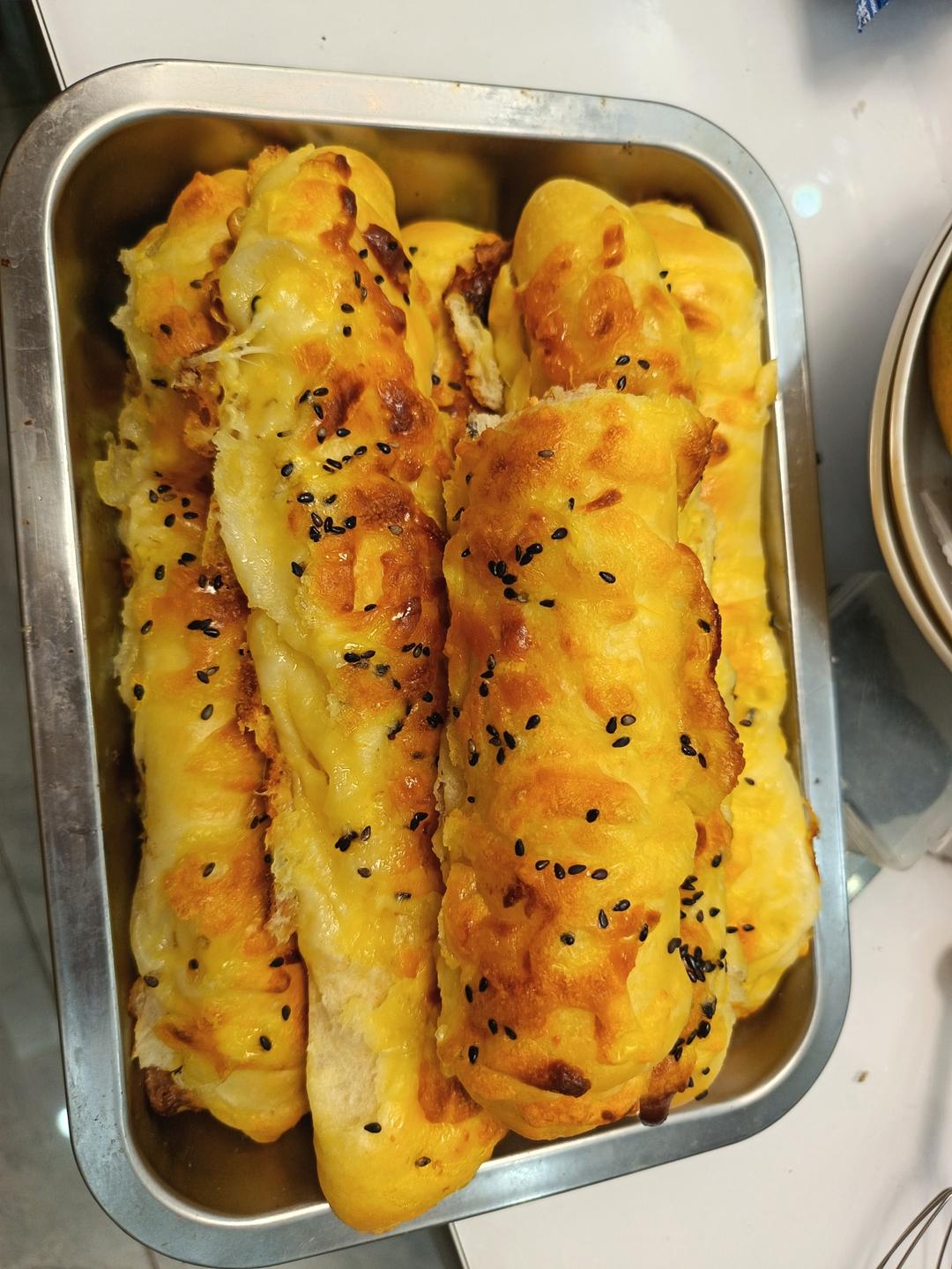 超爆款的 黄金肉松芝士面包条（小美版）