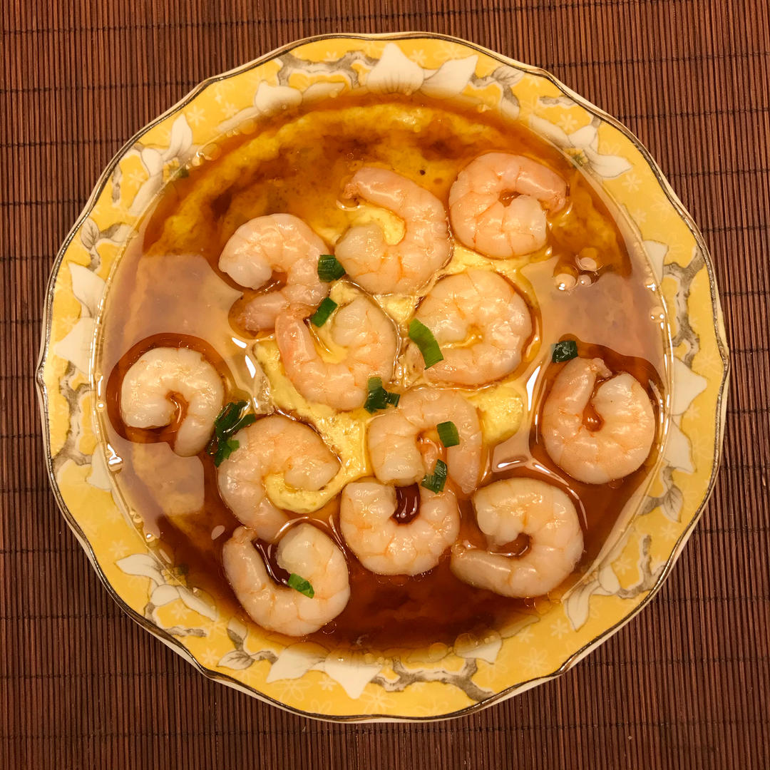 菠菜虾仁蒸蛋