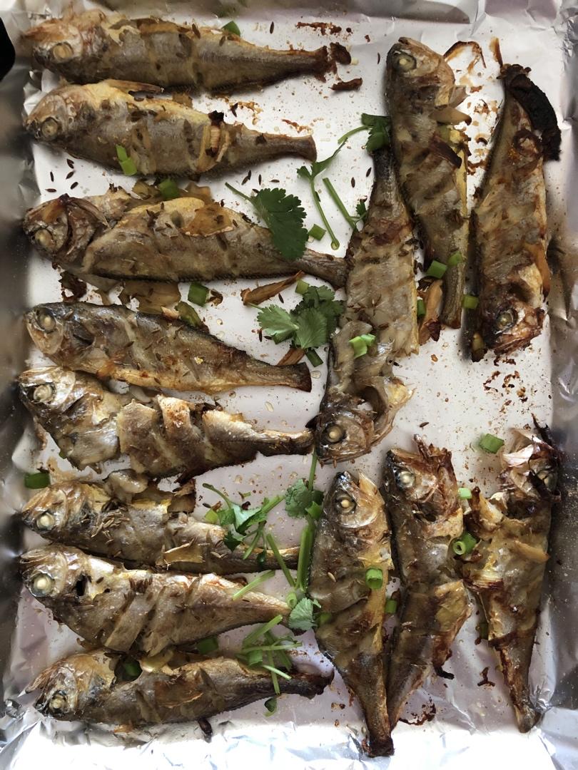 简单烤小黄花鱼