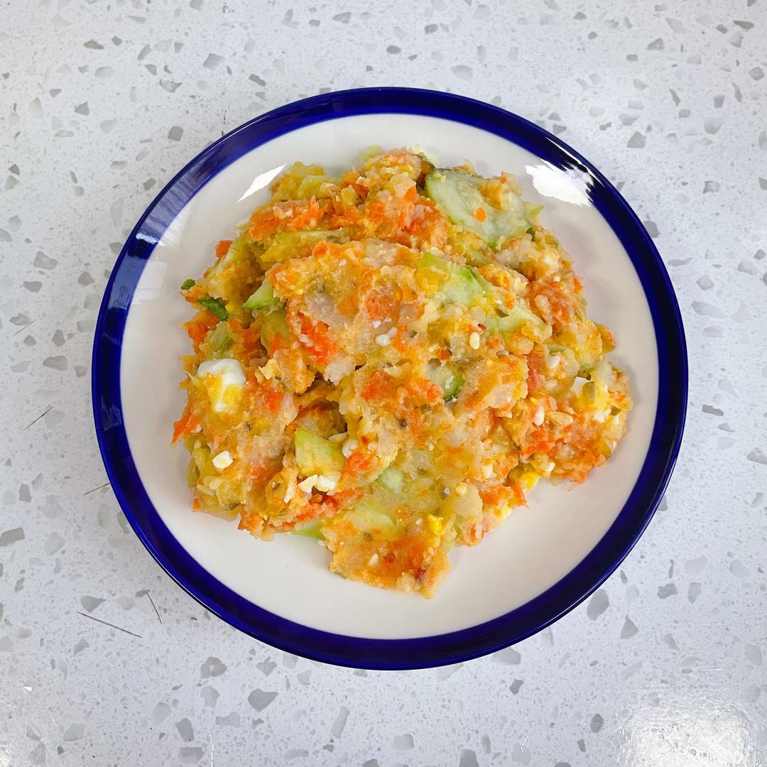 土豆胡萝卜沙拉（低脂）的做法