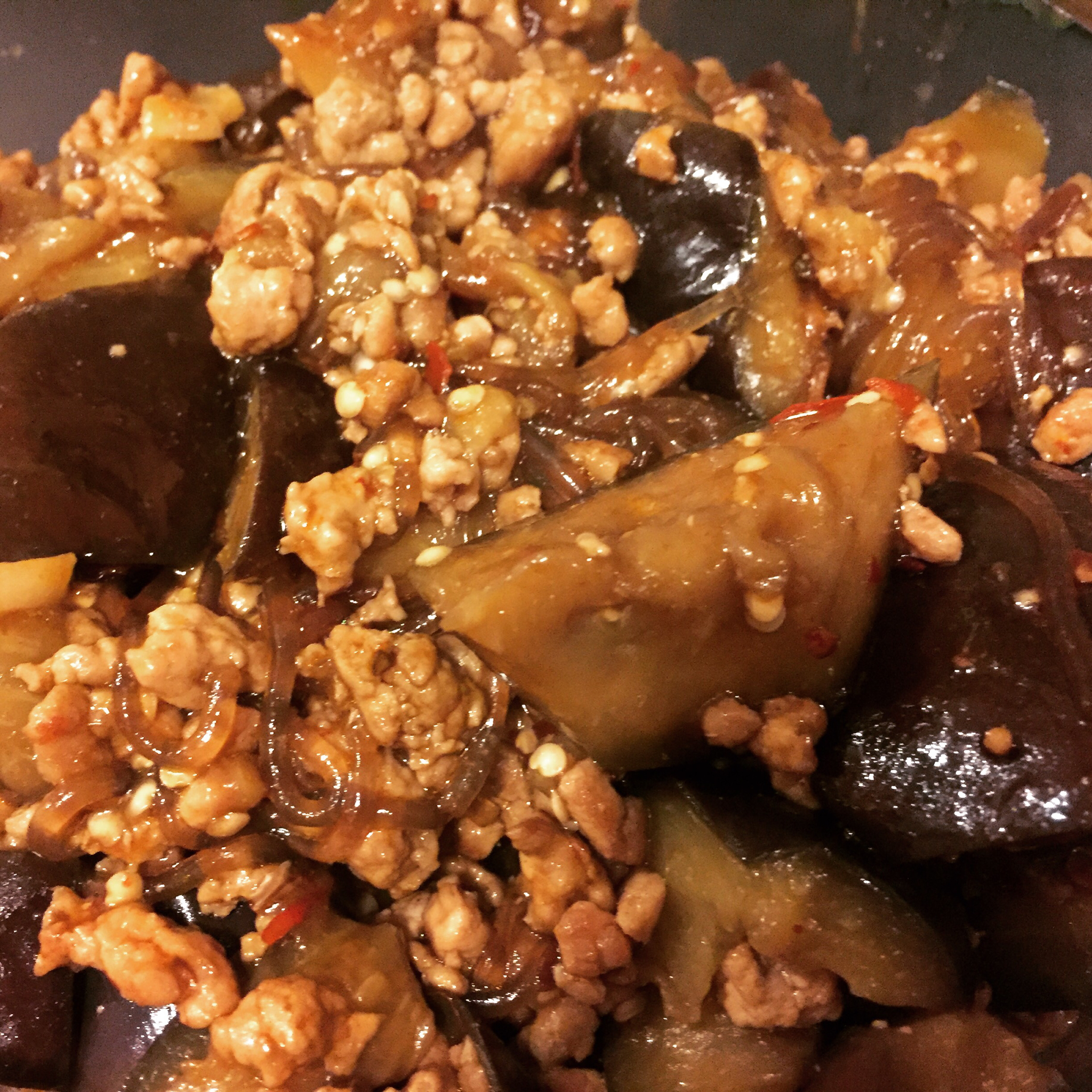 肉末茄子粉丝煲