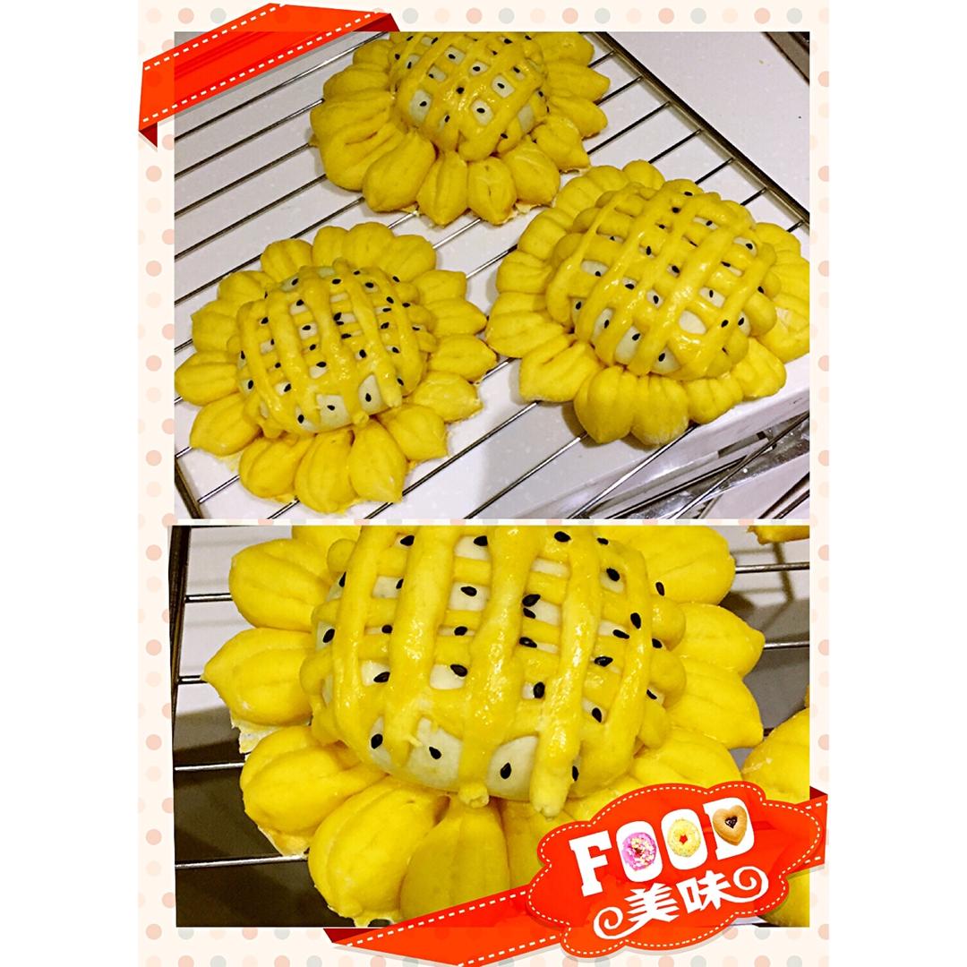 向日葵豆沙面包