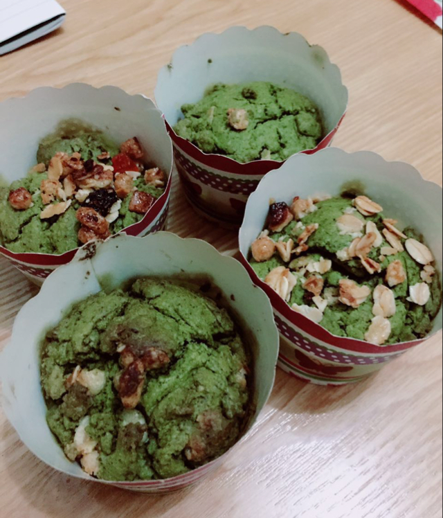 蜜豆核桃抹茶muffin