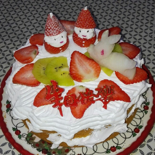 圣诞呆萌裸蛋糕