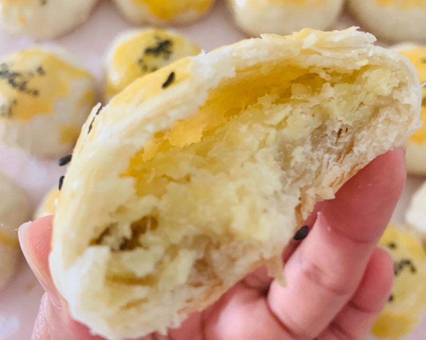 绿豆饼，层层酥脆超详细做法解说，包括自制绿豆沙