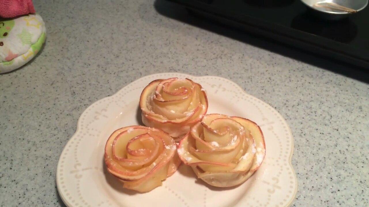 玫瑰苹果蛋糕卷
