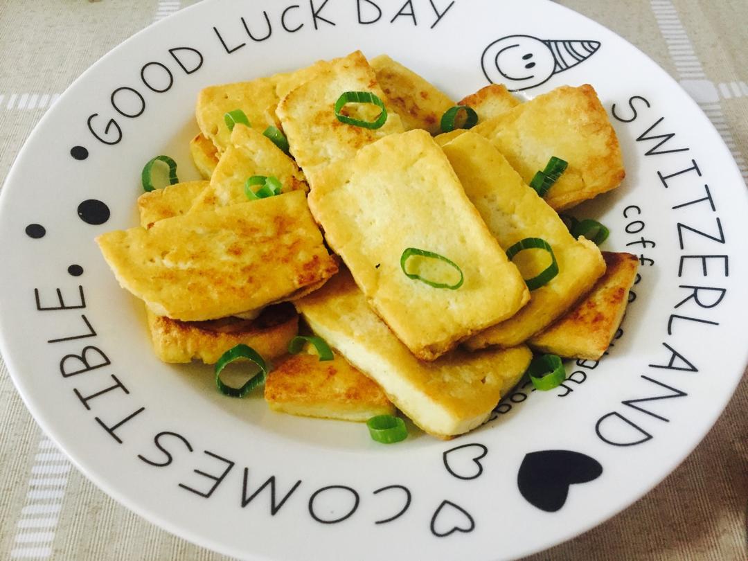 盐煎老豆腐（蘸酱油）