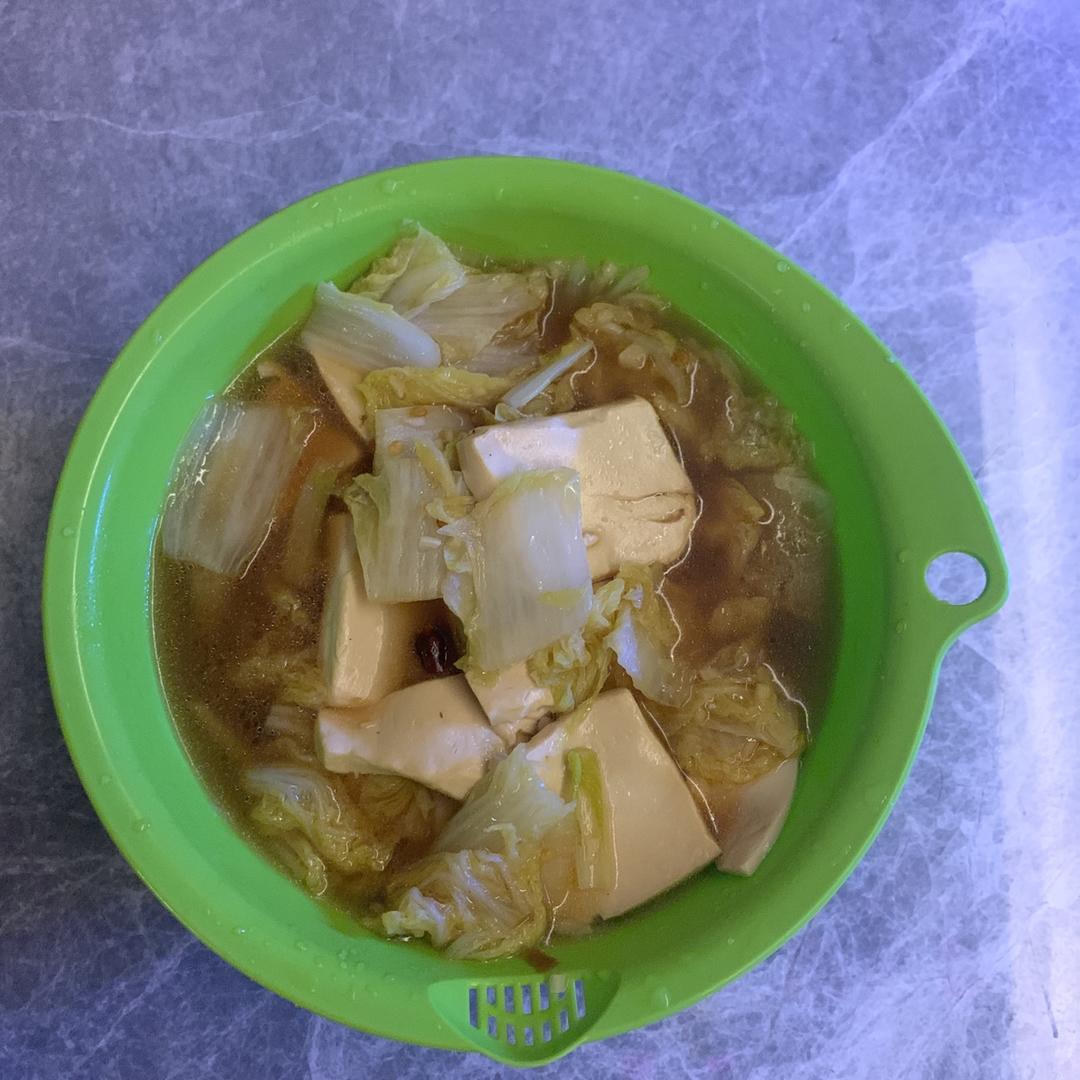 白菜（娃娃菜）炖豆腐—豆腐不碎且入味，手残党的福音