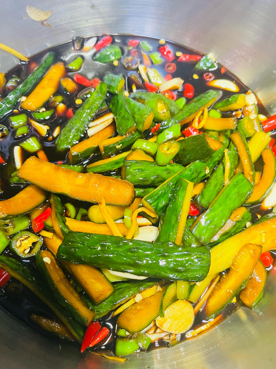 黄瓜小咸菜（无油）的做法