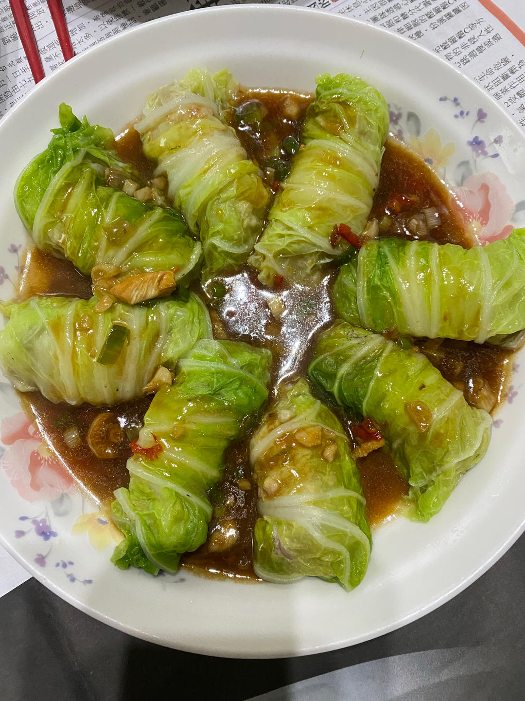 方便好吃的娃娃菜包肉