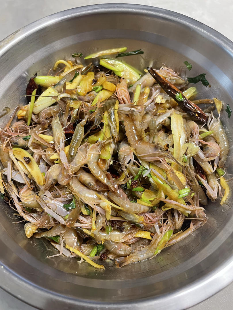 生拌麻辣嘎巴虾