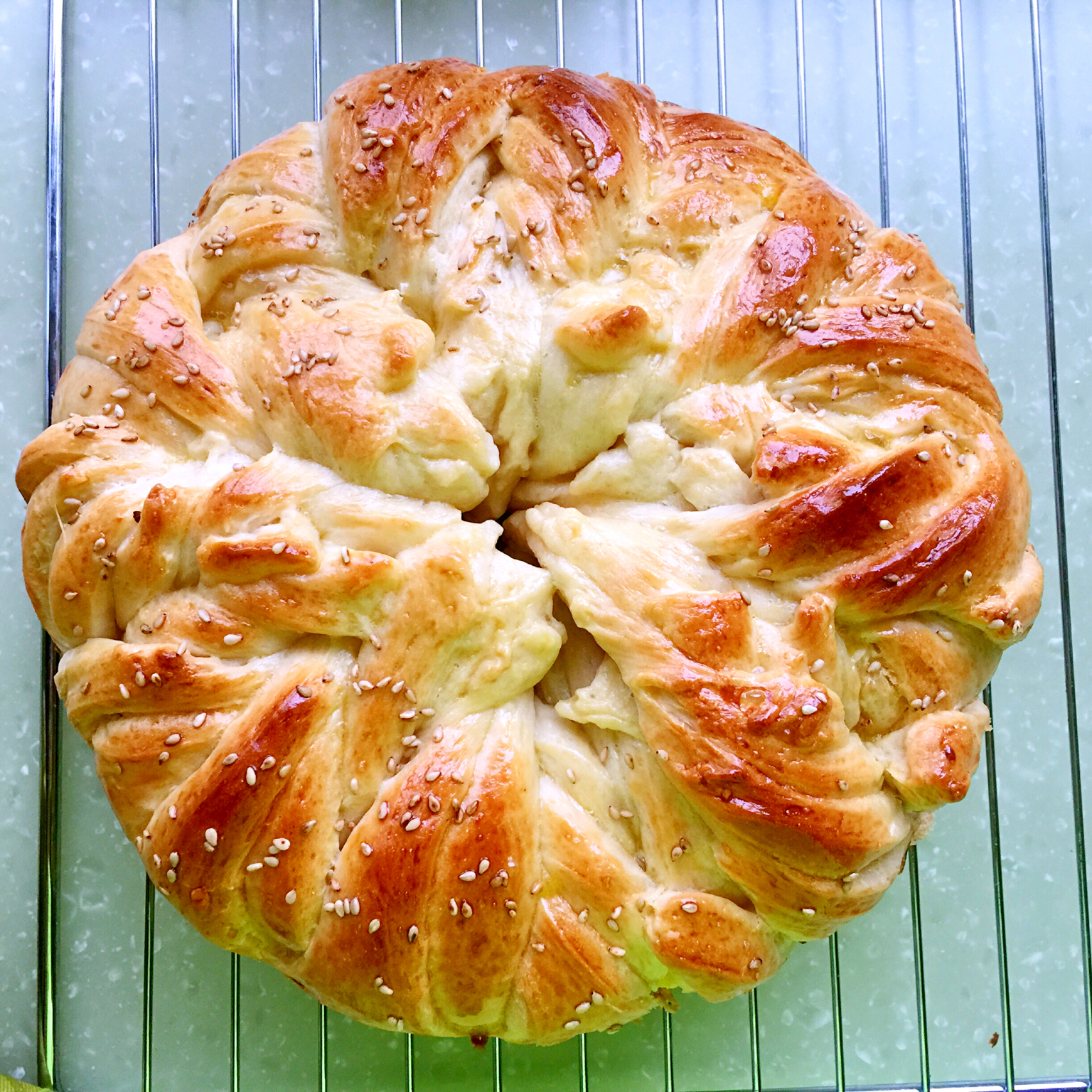 手撕千层花朵面包