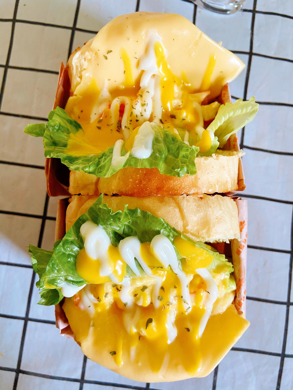 网红EGG DROP芝士厚蛋烧三明治 🥪『平底锅美食』