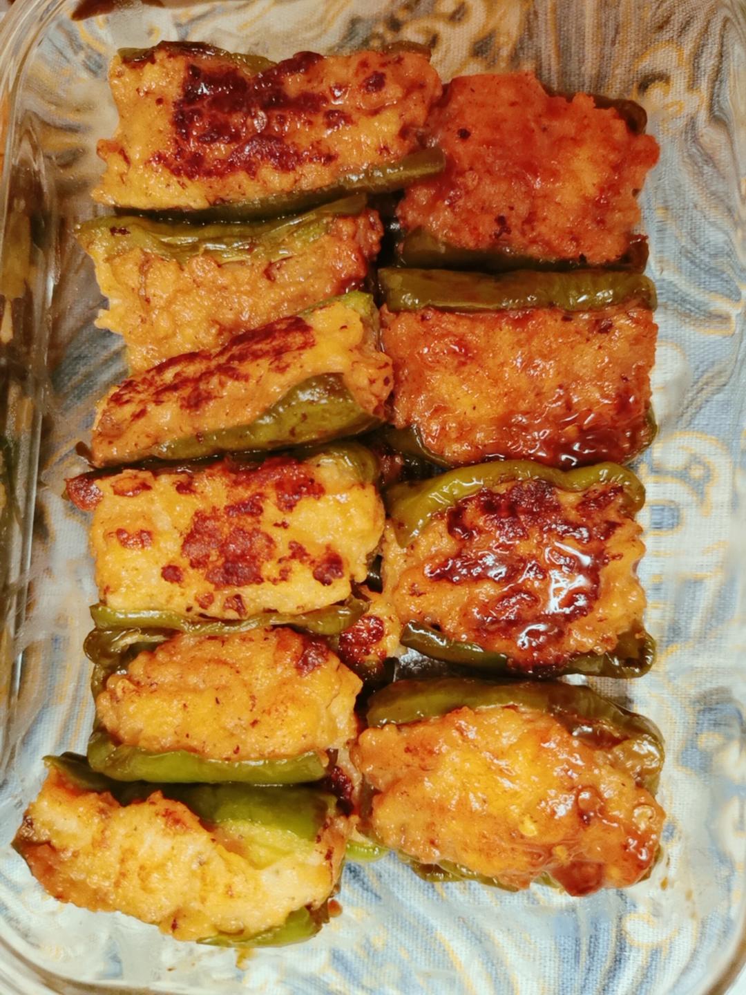 【减肥餐】🔥同事疯抢！吃不胖的青椒酿虾滑