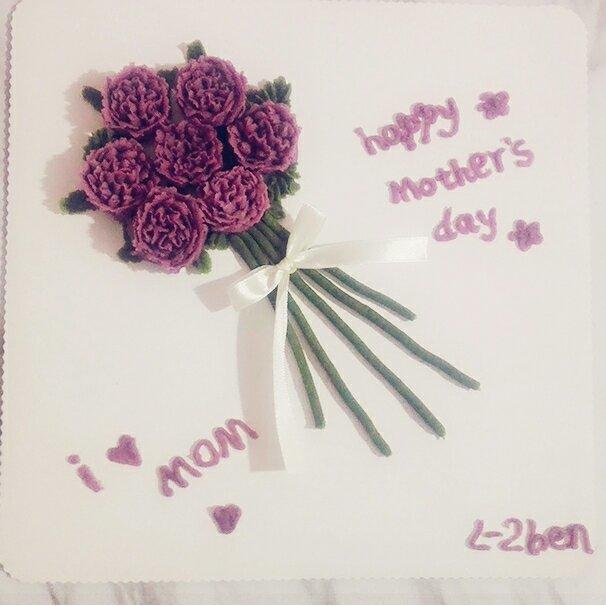 「母亲节」康乃馨花束纸杯蛋糕