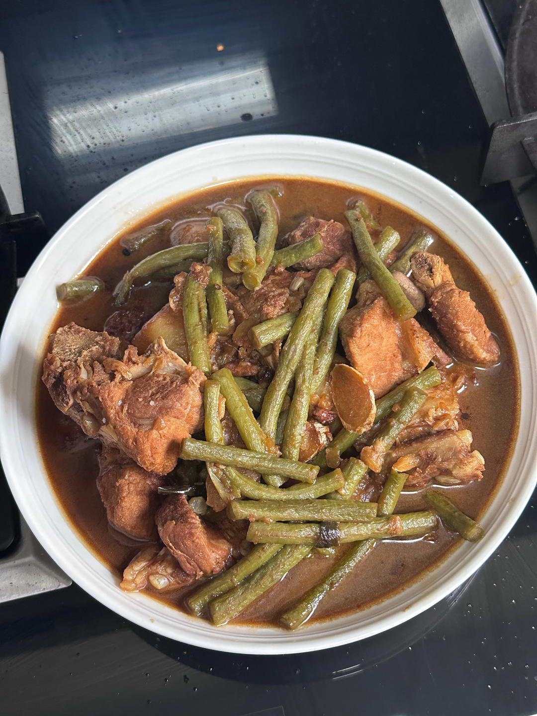 硬菜代表--排骨炖豆角土豆（豆角焖面胚子）