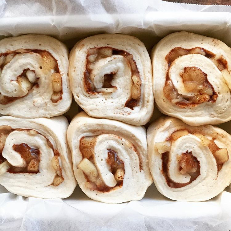 小粉丝做的苹果肉桂卷